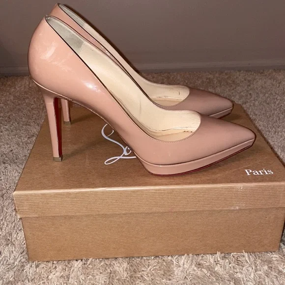 Christian Louboutin Pigalle Plato 100 mm Nude 39.5 - Picture 6 of 9